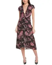 Reiss Amira Animal Print Midi Dress