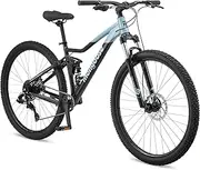 Mongoose Impasse Mountain Bike for Adult Men & Women, 7 or 9-Speed, Full Suspension, 27.5 or 29-Inch Wheel, 17 or 18-Inch Aluminum Frames, Front & Rear Mechanical or Hydraulic Disc Brake Options