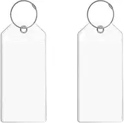 [Lxtness] 2 Pieces Cruise Luggage Tags, 18.5 x 9 cm Labels Holder for Cruise Suitcase Transparent Luggage Labels with Metal Strap for Suitcase Bag