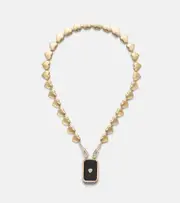[Marie Lichtenberg] Marie Lichtenberg Heart Scapular 18kt gold and ebony pendant necklace with diamond One Size gold