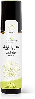 [Plant Therapy] Jasmine Absolute Pre-Diluted Essential Oil Perfume Roll-On 10 mL (1/3 oz) 100% Pure, Natural Aromatherapy, Therapeutic Grade