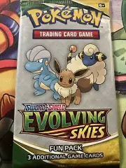 Pokemon Evolving Skies Fun Pack 3 Card Sealed Booster Pack! Rare!