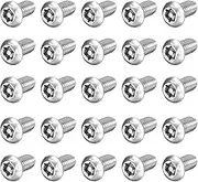 uxcell 25Pcs Torx Security Machine Screws, 5/16-18 x 5/8" 304 Stainless Steel Tamper Resistant Button Head Screws Bolt Full Thread for Anti-Theft Tamper Proof, Silver Tone
