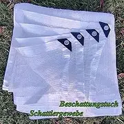Heavy Duty 50% Light Blocking White Shade Cloth for Greenhouse, Sunscreen, Outdoor, Patio, Carport and Garden (1x2m, 3x5m, 3x6m, 4x5m, 4x6m, 4x6m, 5x5m, 2x2m, 2x5m, 2x6m, 3x8m, 3x8m, 4x8m, 5x8m
