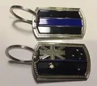 Thin Blue Line, Police Keyring, Australian Flag, Police, 1 X Tag, TBL
