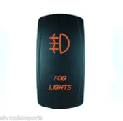 ORANGE ROCKER SWITCH LASER ETCHED 20A 12V FOG LIGHTS
