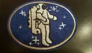 Astronaut Vintage embroidered on iron Patch 3.5 x 3" Outer Space Cosmos