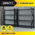 Giantz 4Mx2M Garage Shelving Warehouse Rack Pallet Racking Storage Shelf Black
