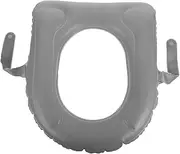 KITANDOVE Inflatable Toilet Seat Cushion with Suction Cup Comfortable Bathroom Pad for Seniors Easy to Install Commode Support with Storage Bag for Enhanced Safety and Comfort