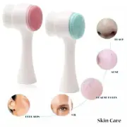 1pcs Facial Cleanser Brush Double-sided Silicone Skin Care Tool Face Cleaning