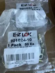 EZ-LOK 10-24 Flanged Die Cast Zinc Hex-Drive Threaded Insert for Wood (50 Pcs)