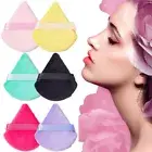❀ 2 Pcs Triangle Velvet Powder Puff Flours Mini Face Makeup Sponge Soft Cotton T