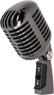 Gugxiom Classic Dynamic Microphone, Old Vintage Dynamic Vocal Microphone, Zinc Alloy Cardioid Mic, Studio Mic Universal Stand