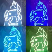 Personalized Unicorn LED Lighted Sign with Remote Control