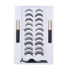 False Eyelashes Set with Eyeliner & 10 Pairs P1E8