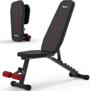 Adjustable Weight Bench, Foldable Workout Bench for Home Gym, Support 90° Streng