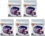Tassimo Cadbury Hot Chocolate Drink (Pack of 5, Total 40 pods, 40 Servings)