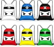 Censen 24 Pcs Halloween Drawstring Bag Bulk 12 x 10 Inch Pumpkin Ghost Face Black Cat bag for Kid Gift Party