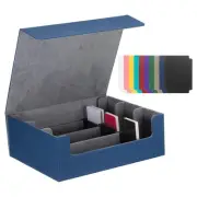 Trading Card Storage Box, Game Deck Box, Card Case, Blue/Grey