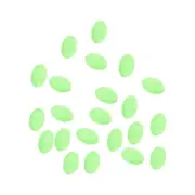 200Pcs 6x4mm Soft Plastic Oval Glow Fishing Beads with Storage Box Green