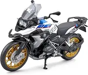 Maisto BMW R1250GS 1:12 Scale Motorcycle Model with Suspension and Fold-Out Side Stand 17 cm Blue/White (5-20100)