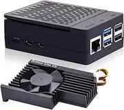 GeeekPi Case for Raspberry Pi 5 with Armor Lite V5 Adjustable Speed, Enclosure for Raspberry Pi 5
