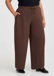 [Taking Shape] Taking Shape Soft Drape Deanna Wide Leg Pant Size 26 in Java Chocolate - Plus Size Women's Clothing Java Chocolate