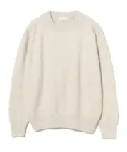 (ASK availability First) BEAMS RENCONTRANT / Fox wool shaggy crew neck knit new