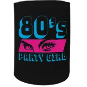 Alcohol Stubby Holder - Retro Old Skool 80S Party Girl - Funny Novelty Birthday Gift Joke Beer