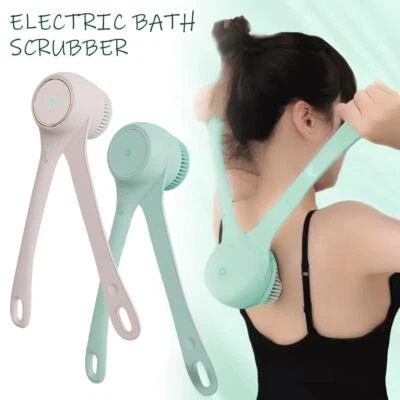 Electric Long Handle Bath Brush with 5 Brush Heads Scrubbing H9Y9 Powerful HOT!