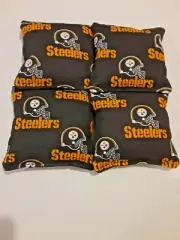 4 Cornhole Bag Set Corn Hole Pittsburgh Steelers BLK