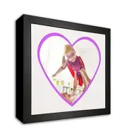 Heart Mat Cut-Out Picture Frame With Purple Accent Fors 8x10-Inch Photos