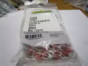 22-16 AWG 5/16" Stud Nylon Insulated Double Crimp Ring Terminal QTY 75