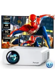 WiFi Bluetooth Projector, Pericat Native 1080P Movie Projector 5G Connectivity