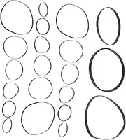 Sosoport 50Pcs Recorder Rubber Belts for Cassette Player Repair Durable Rubber Material Flat Design Suitable for Various Belt Driven Recorders Excellent Wear Resistance