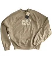 Men's Small 1987 Underlined Sweatshirt by Just Attitude Oversized Classic Fleece