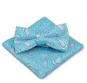 [GTLZHFXS] Bow Ties For Men 1 Set Of Bow Tie Square Scarf Set Polyester Jacquard Small Flower Bow Tie Square Scarf Set