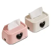 Simple Tissue Box Home Living Room Coffee Table Creative Tissue Storage Box Kitchen Paper Drawer Box (Pink)