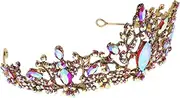 [Ipetboom] 1PC Baroque Retro Crown for Women Rhinestone Inlaid Alloy Hair Accessory for Weddings Engagements and Parties Lightweight Durable and Design