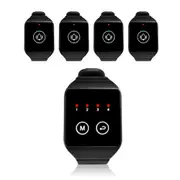 1 to 4 Wireless Watch Receiver Waiter Call Restaurant Pager for Home Dentist Clinic Office Conference Call Photo Color