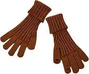 [JINZIJINYU] Winter Knitted Touchscreen Gloves Winter Gloves Fingerless Solid Color Touch Screen Gloves Cycling Ski Gloves
