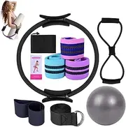 11Pcs Pilates Essentials Kit for Women, Home Pilates Equipment Sets, for Toning Arms, Legs Men and Women,Core Strength Glute Toning