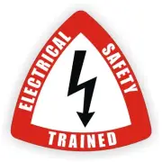 2pcs - Electrical Safety Trained Hard Hat Decals Helmet Stickers Electrician