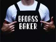 Badass Baker, Funny Men's Grilling Apron, BBQ Apron, Kitchen Apron, Baking
