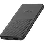 OtterBox 5K mAh Power Bank - Dark Grey (78-80641), Dual Port USB-C (12W) & USB-A (12W), Includes USB-C Cable (15CM), Durable, Pe