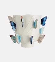 [Bordallo Pinheiro] Bordallo Pinheiro By Claudia Schiffer Cloudy Butterflies Large vase