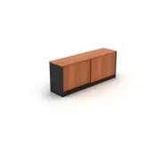 OM CREDENZA W1500 x D450 x H720mm Cherry/ Charcoal