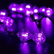 20 LED Diamond Solar Light Waterproof String light -Purple