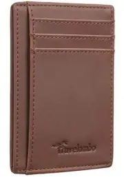 Slim Wallet Front Pocket Crazy Horse Microfiber Leather CH Deep Brown