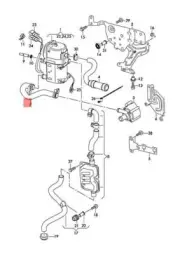 NEW AUDI Q7 4MB 4MG COOLANT HOSE 4M0265055C ORIGINAL